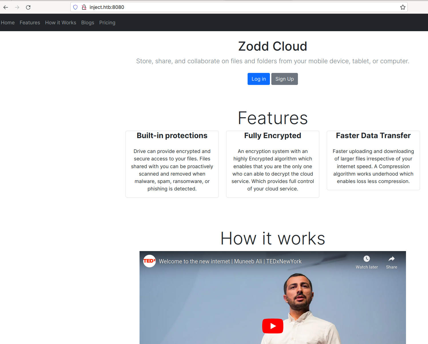 Zodd cloud page