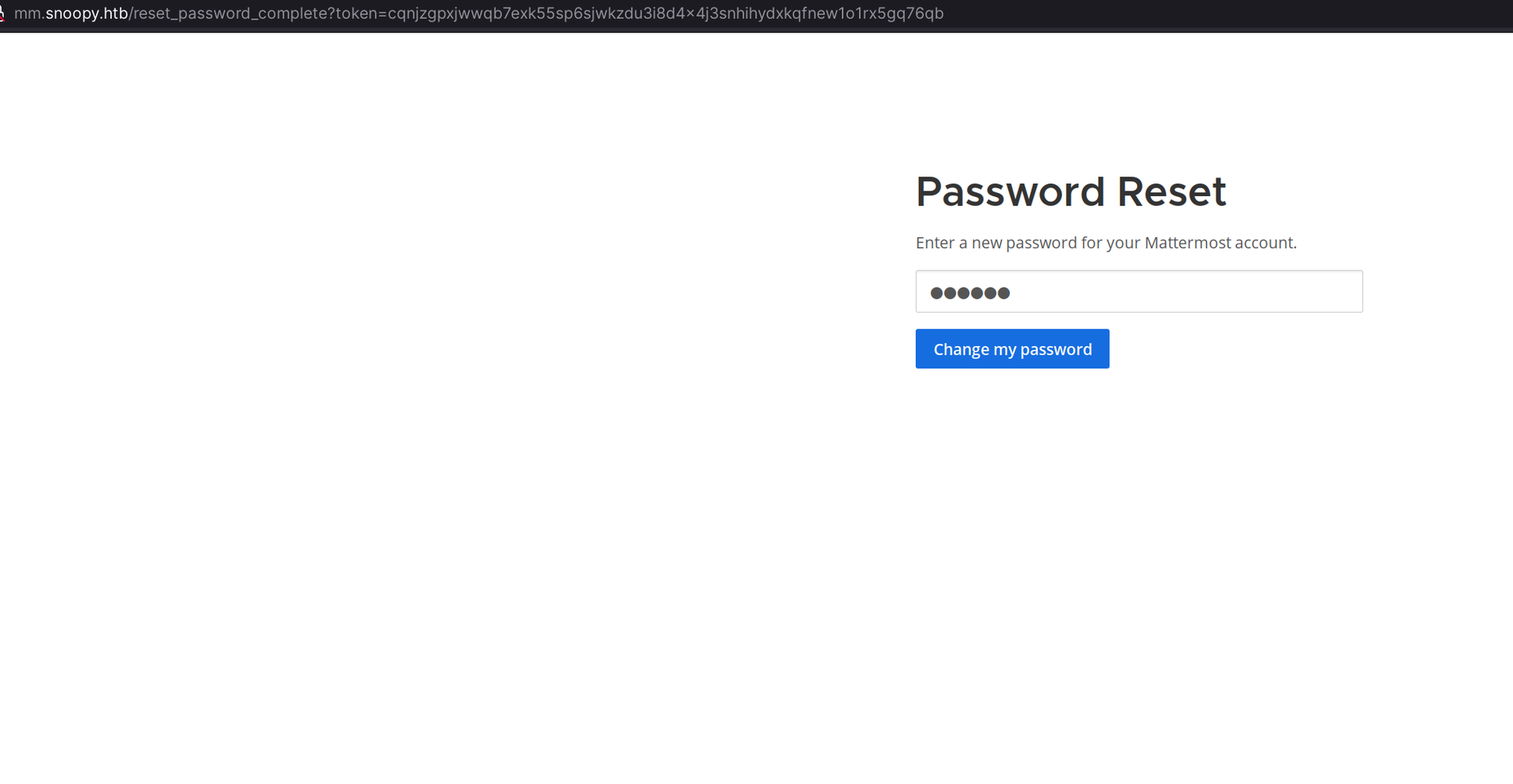 Reset cbrown password
