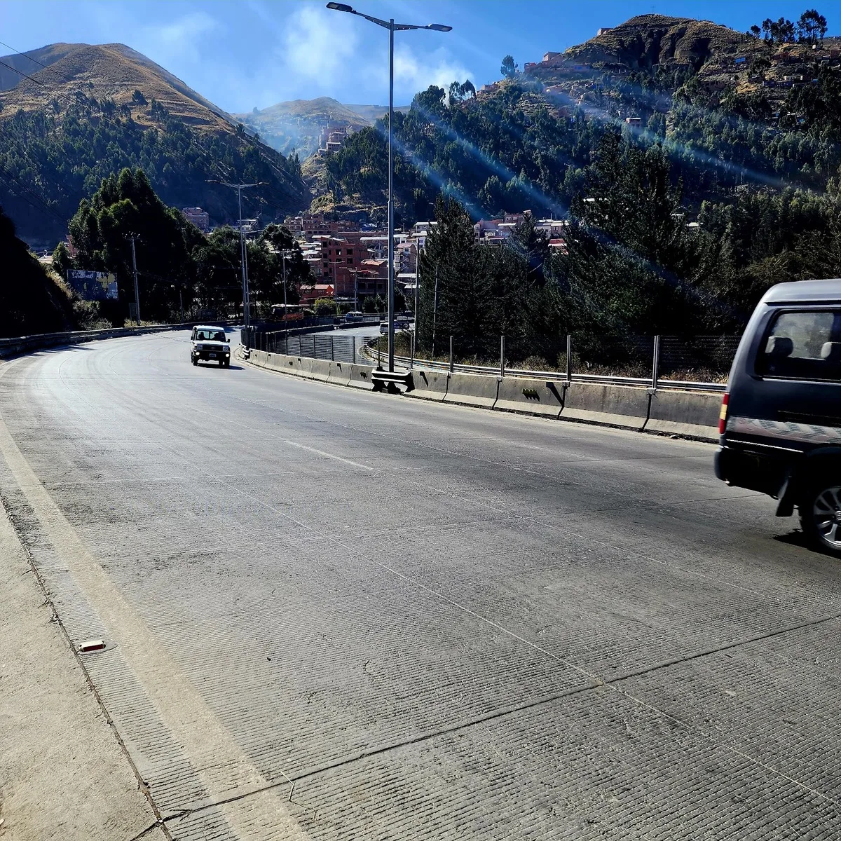 Durante la subida de la Autopista